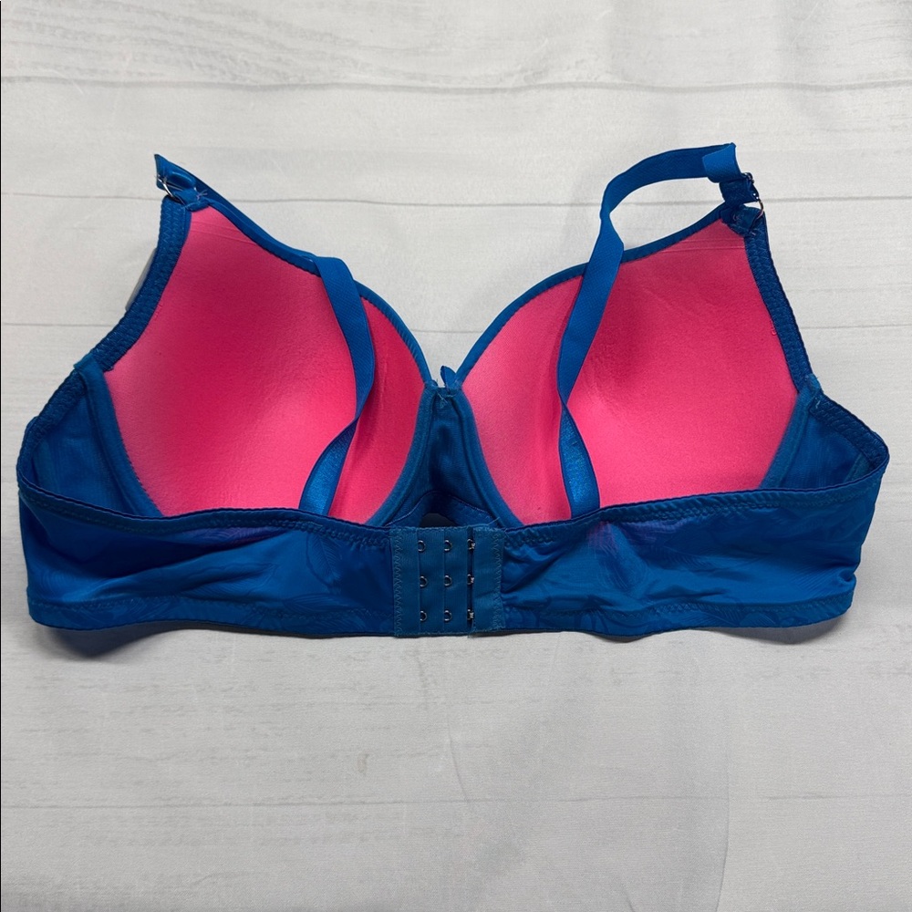 Viola’s Secret NWT Royal Blue Floral Padded Underwire Bra 9793D 42D - Picture 5 of 8